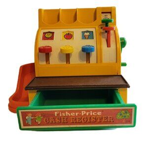 Vintage 1980's Fisher Price Register works Bell Rings